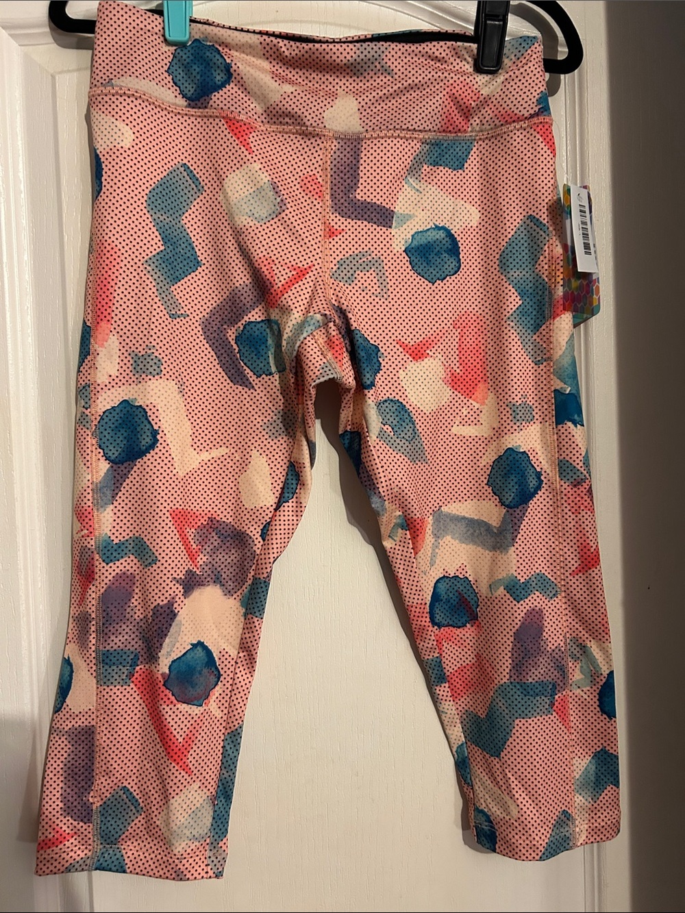 LuLaRoe Jade Athletic Leggings with Blue and Purple Large